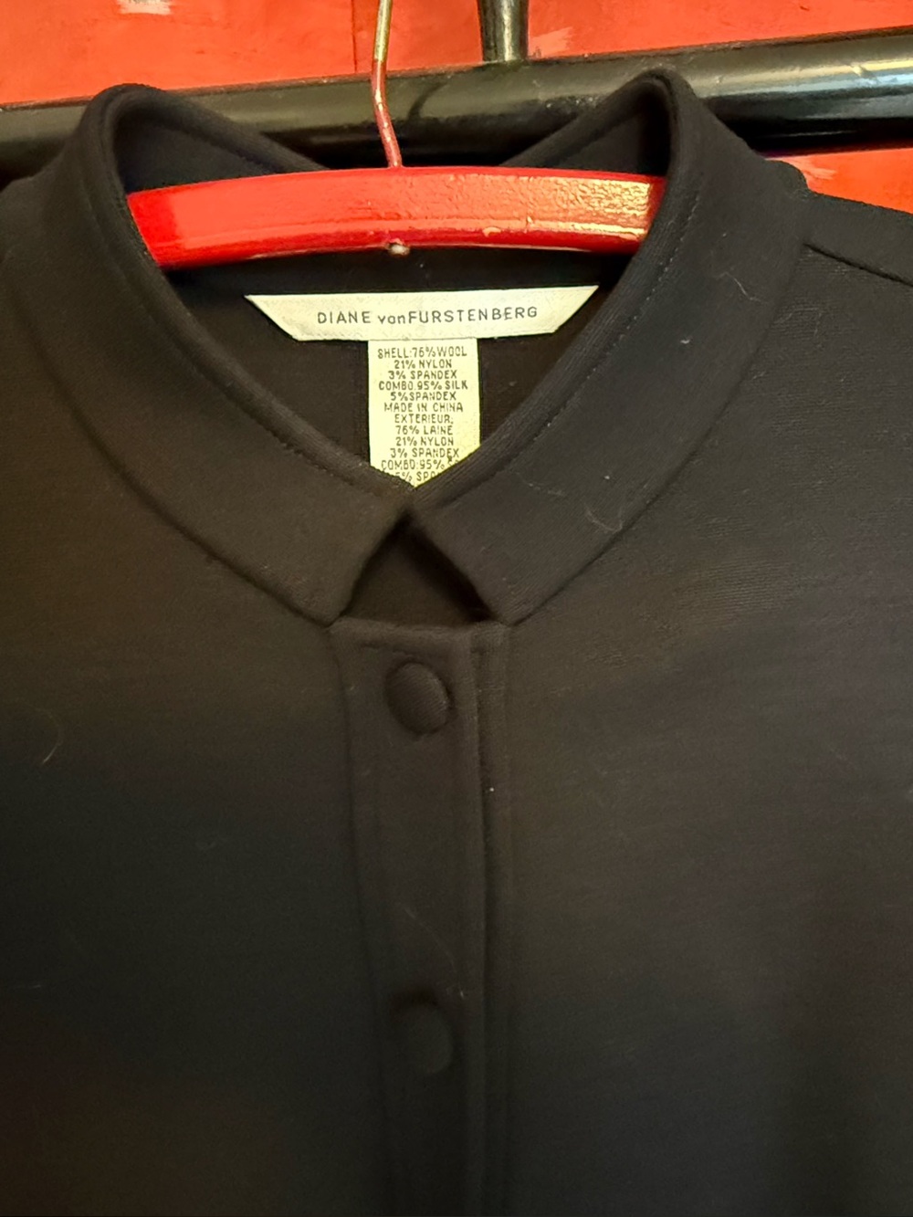 Diane von Furstenberg Black Button-Front dress